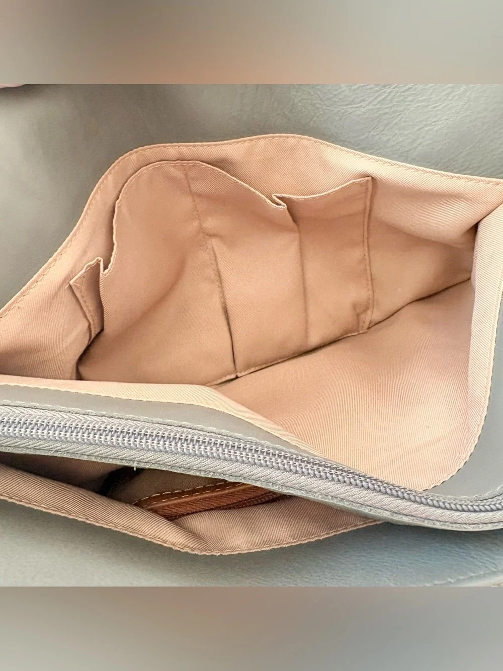 The Sak Back to Bali Gray Leather Hobo Bag Purse
